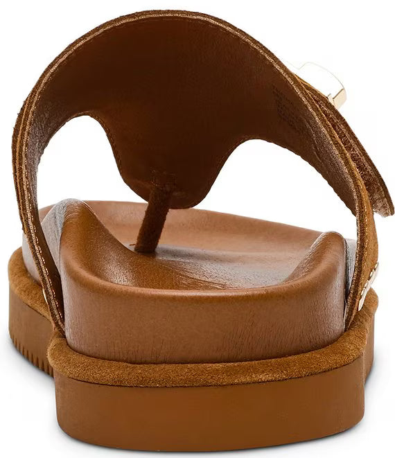 Steve Madden-Thona Suede Footbed Thong Sandals
