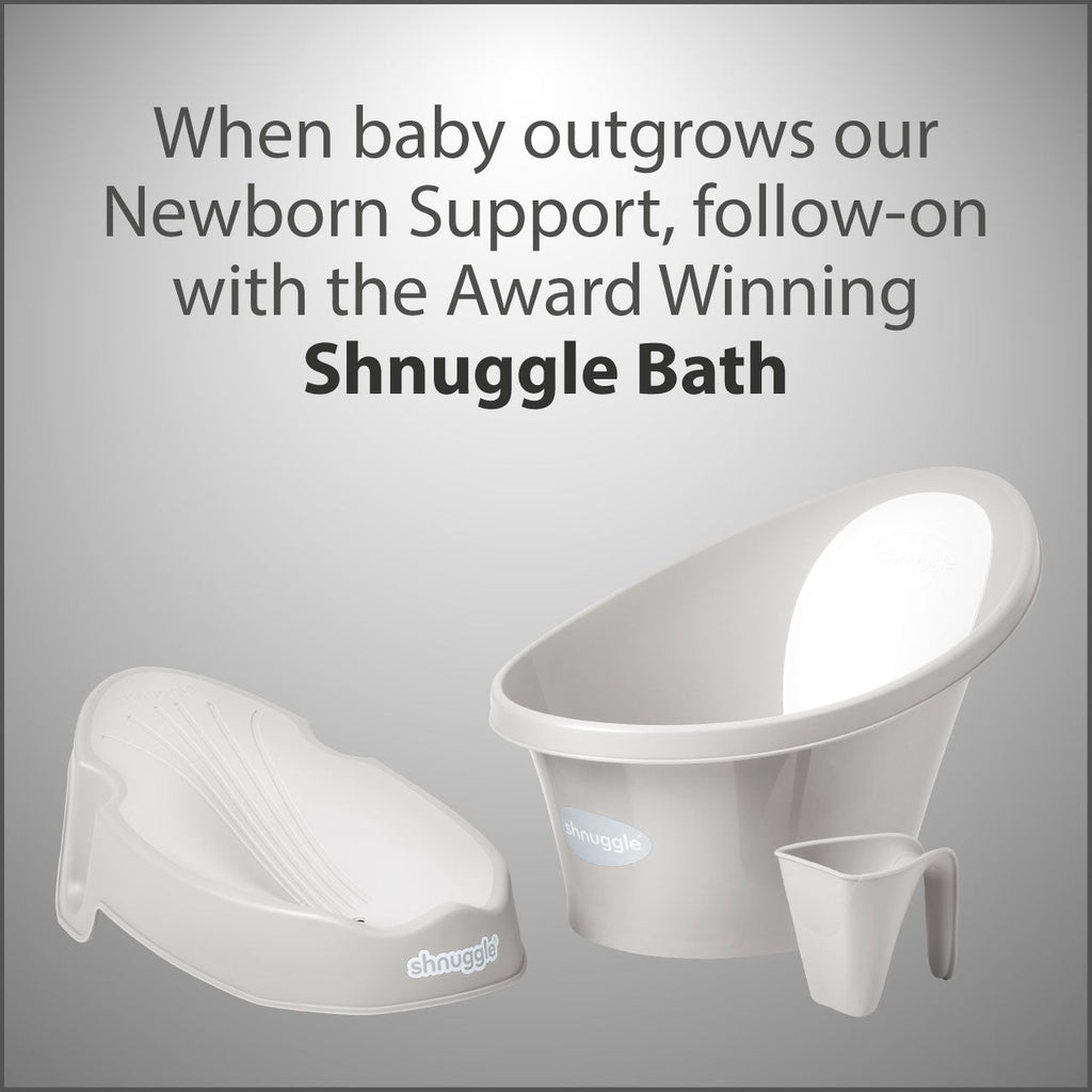 Shnuggle Newborn Baby Bath Support | Ergonomic, Non-Slip & Quick-Dry | From 0-3 months