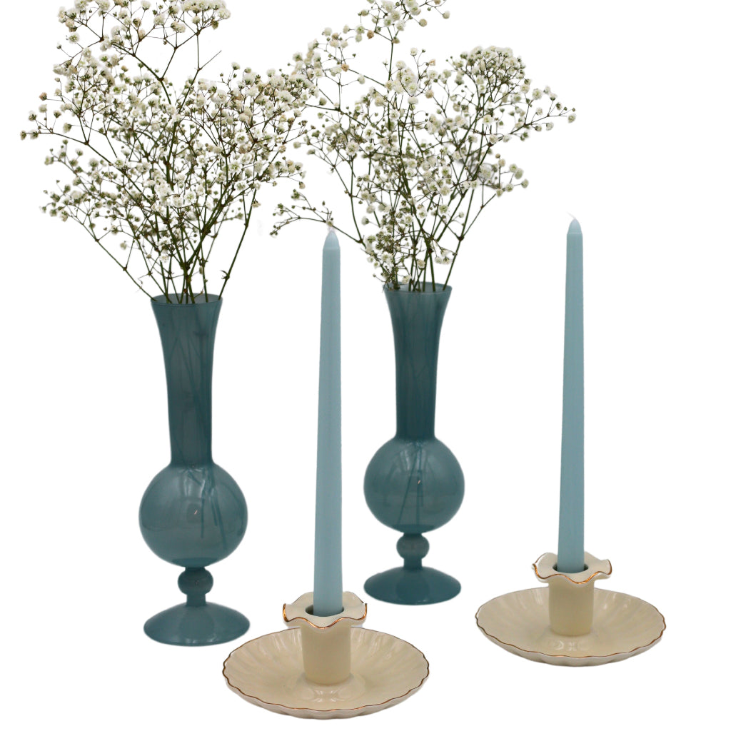 Gilded Cream Ceramic Candle Holders – Case of 12