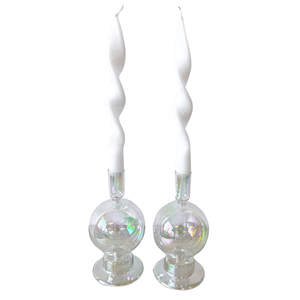 White Cotton Swirl Candles – Case of 20
